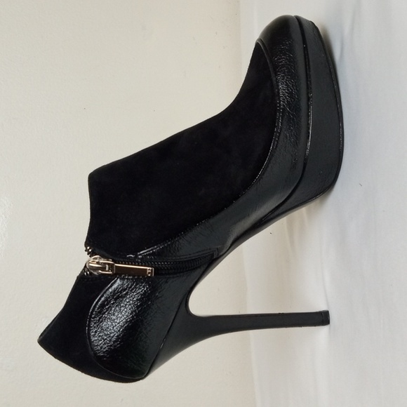 Dior (Authentic) Black Suede & Leather Ankle Bootie Heel Sz 36.5 - Picture 3 of 16